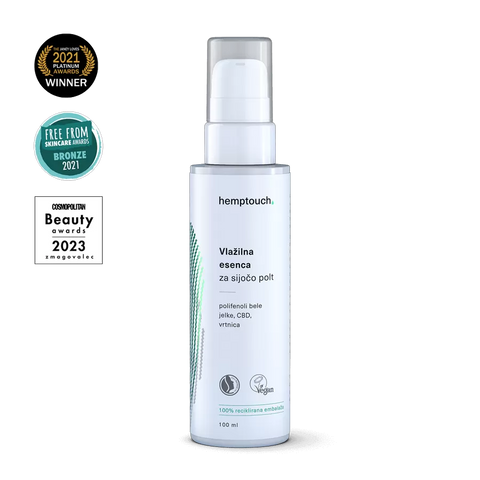 Vlažilna esenca za sijočo polt 100 ml, Hemptouch