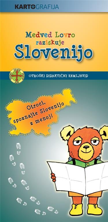 Medved Lovro explores Slovenia - FOLDABLE children's map SLOVENIA