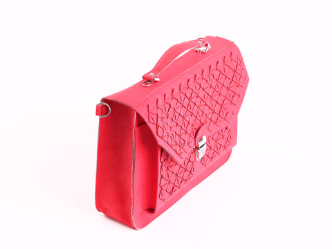 Cube bag - red shoulder bag