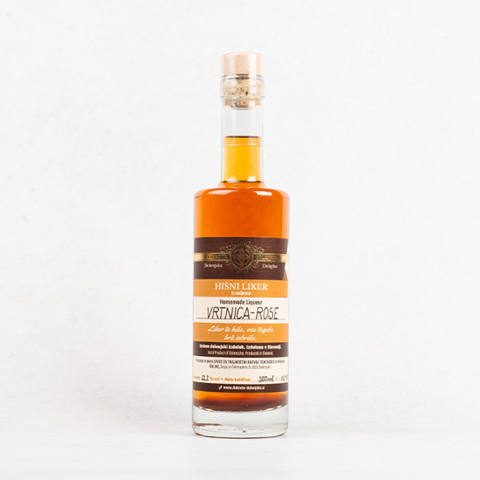 Homemade rose liqueur