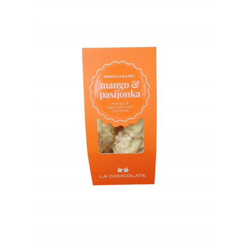Mango in Pasijonka - hrustljavčki v beli čokoladi