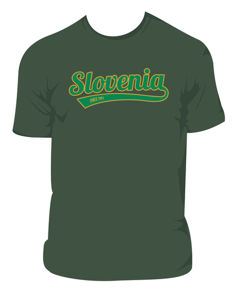 Majica s potiskom Slovenia zelena