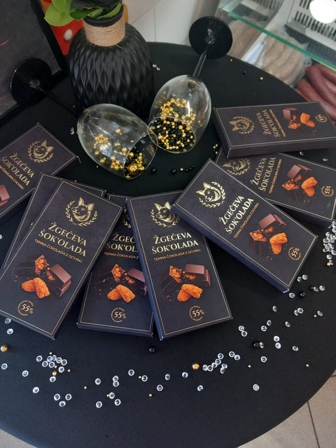 Žgeč's SHOCK'olate - dark chocolate with cracklings