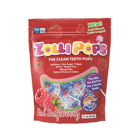 Bag of ZOLLIPOPS lollipops – RASPBERRY
