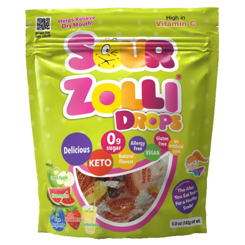 Bag of ZOLLI DROPS candies – SOUR – MAXI