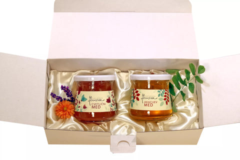 Darilni paket DUO z dvema kozarcema medu