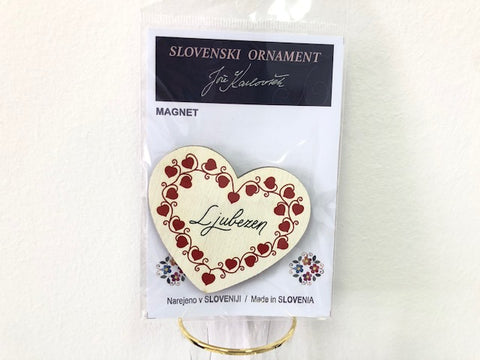Magnetek heart Love, wood