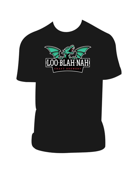 T-shirt with Loo-blah-nah print black