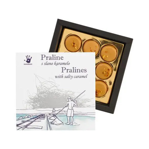 Chocolate pralines with salt and caramel, 9 pralines