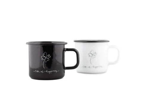 Komplet emajliranih lončkov ‘'CUP OF HAPPINESS’'