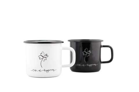 Komplet emajliranih lončkov ‘'CUP OF HAPPINESS’'