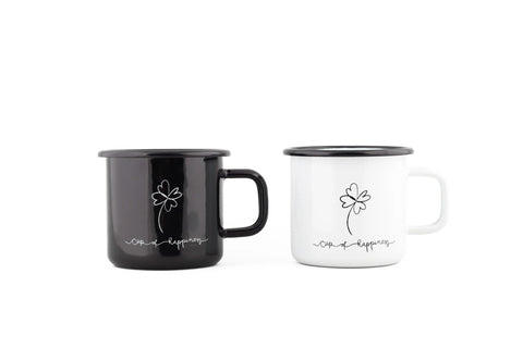 Komplet emajliranih lončkov ‘'CUP OF HAPPINESS’'