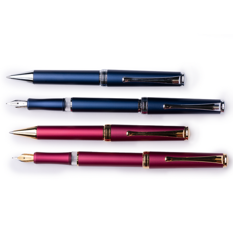 Set fountain pen and aluminum mechanical pencil
