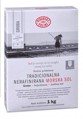 Tradicionalna groba nerafinirana nejodirana morska sol 1 kg